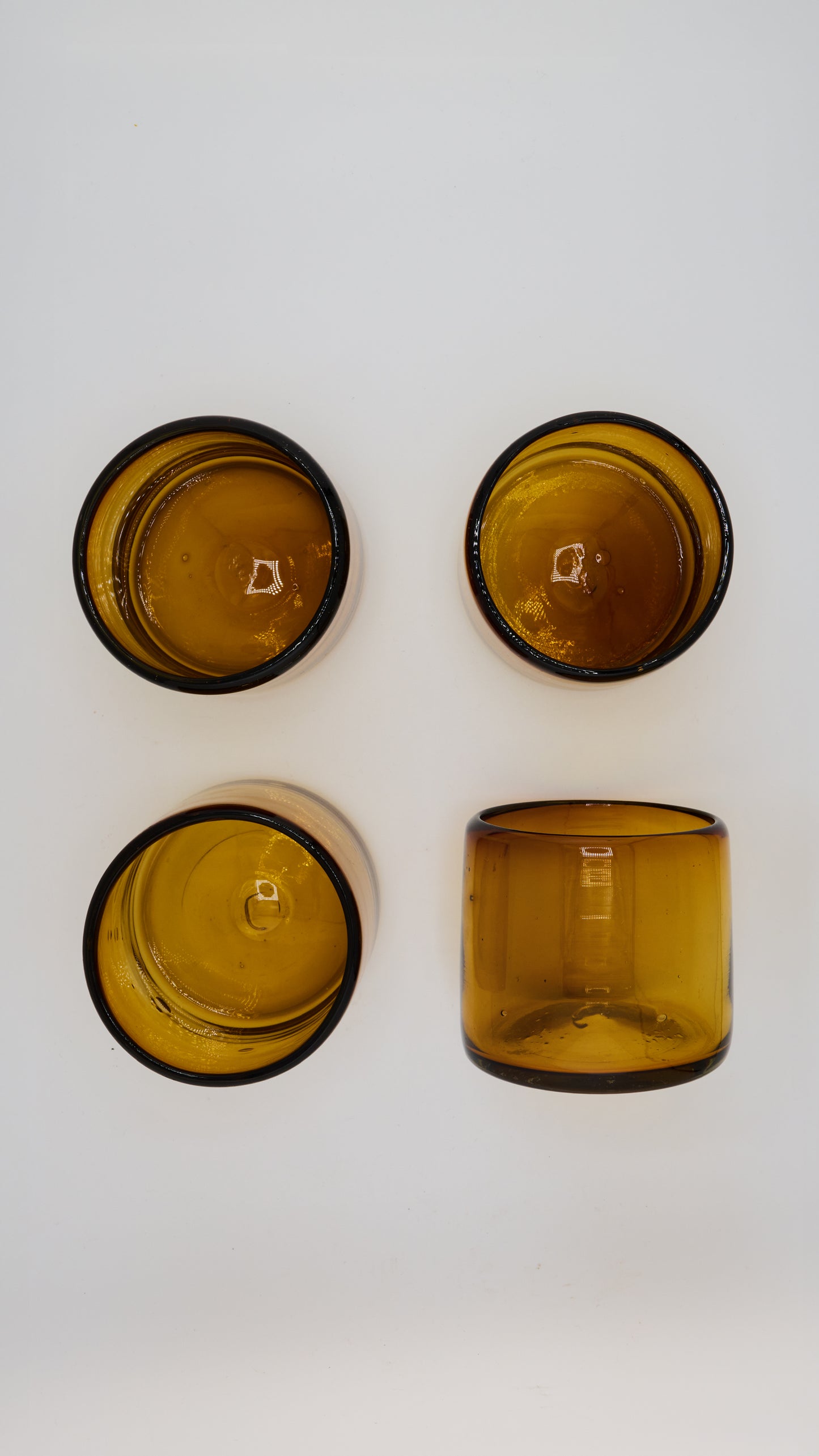 SET DE 4 - VASO CHICO AMBAR