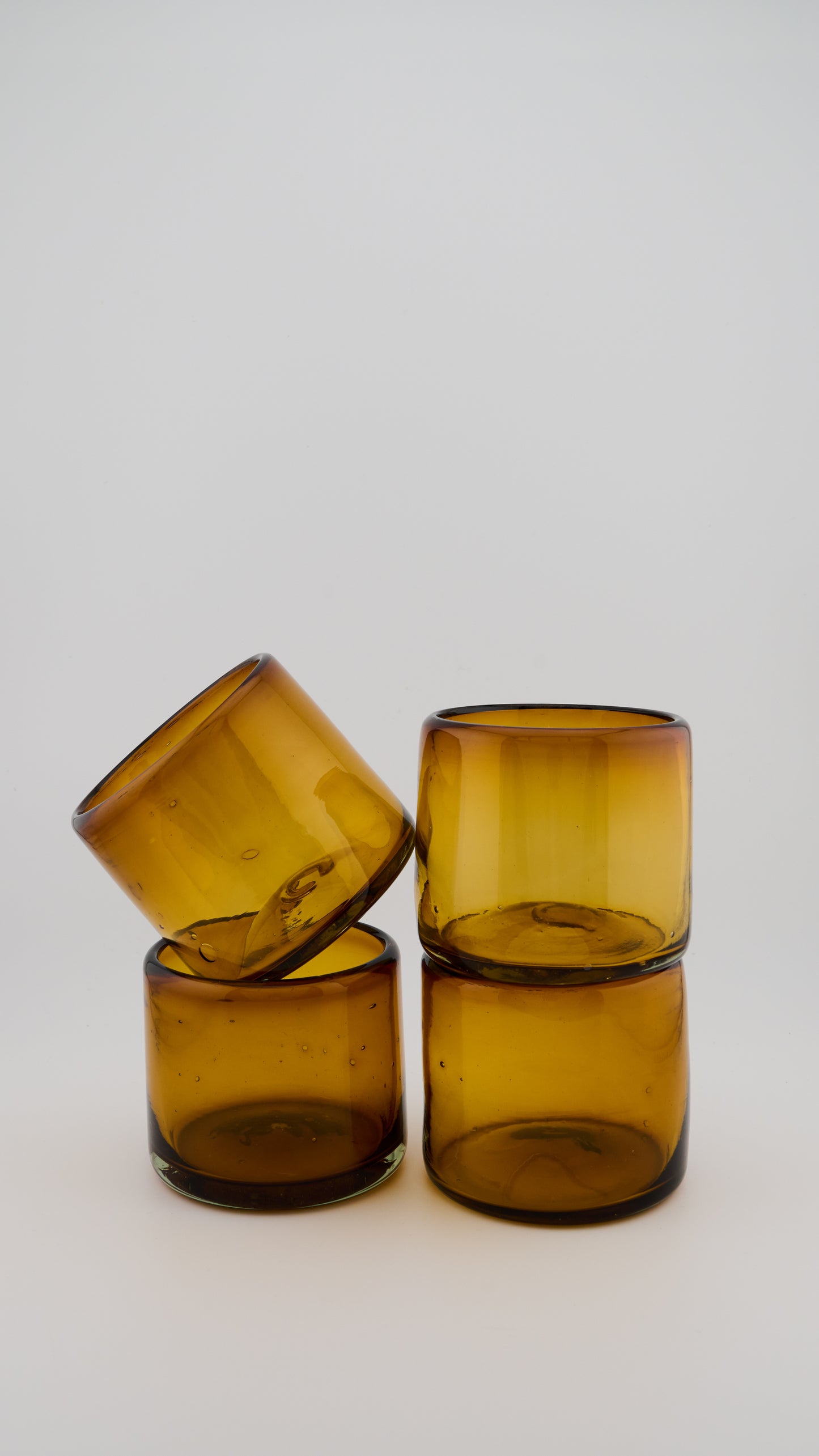 SET DE 4 - VASO CHICO AMBAR