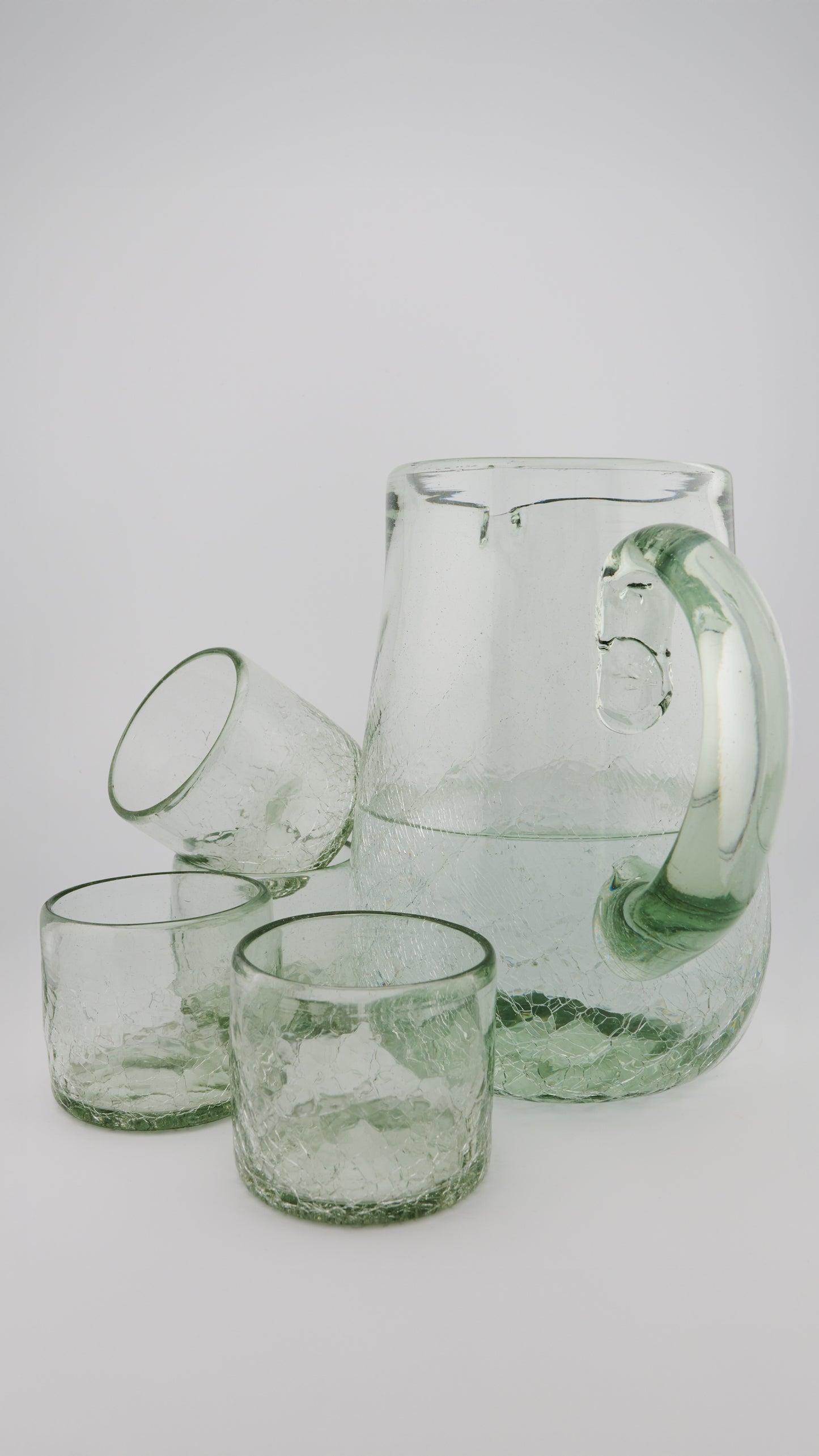 SET 06 – JARRA Y VASOS CRAQUELADOS