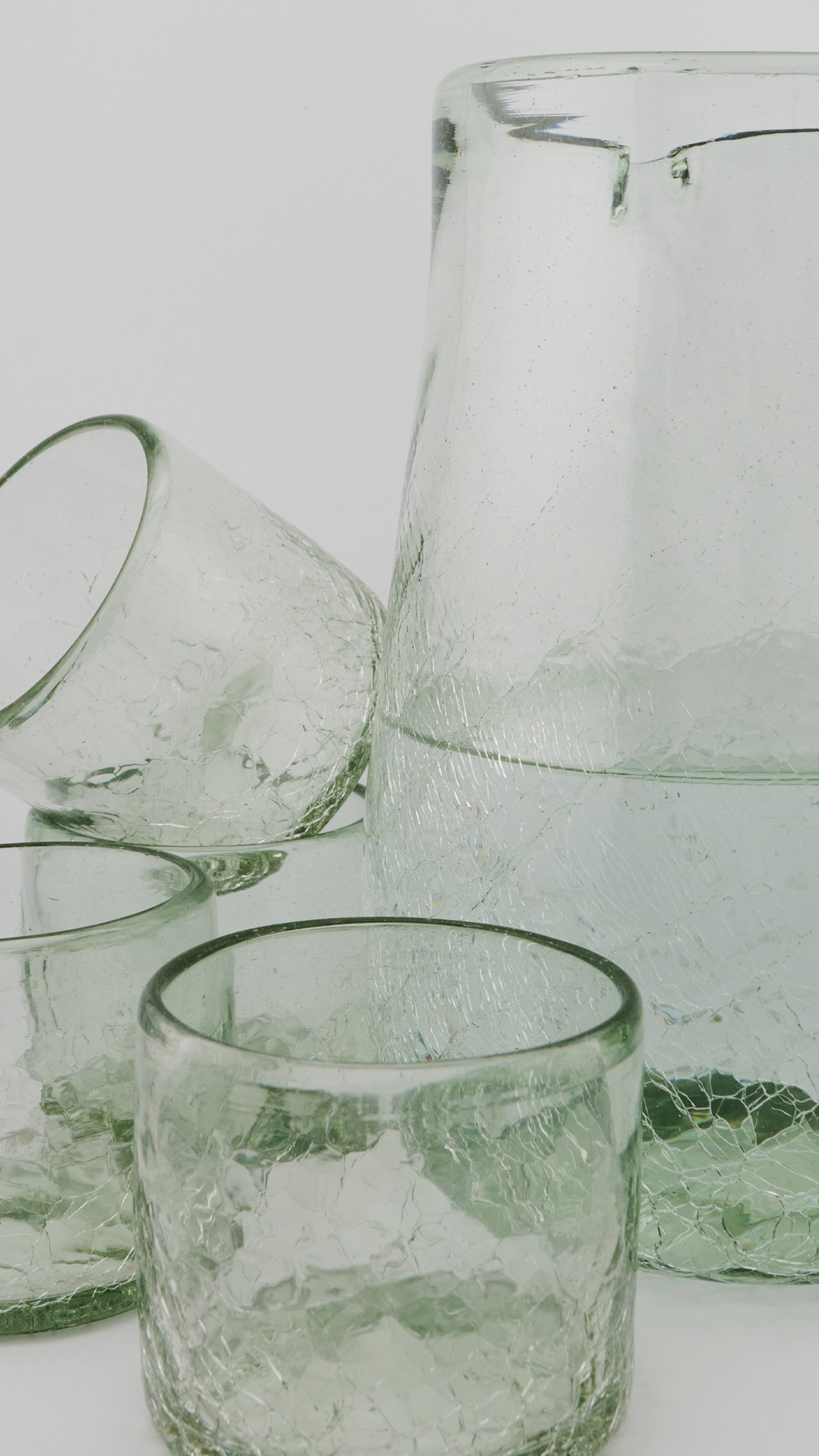 SET 06 – JARRA Y VASOS CRAQUELADOS