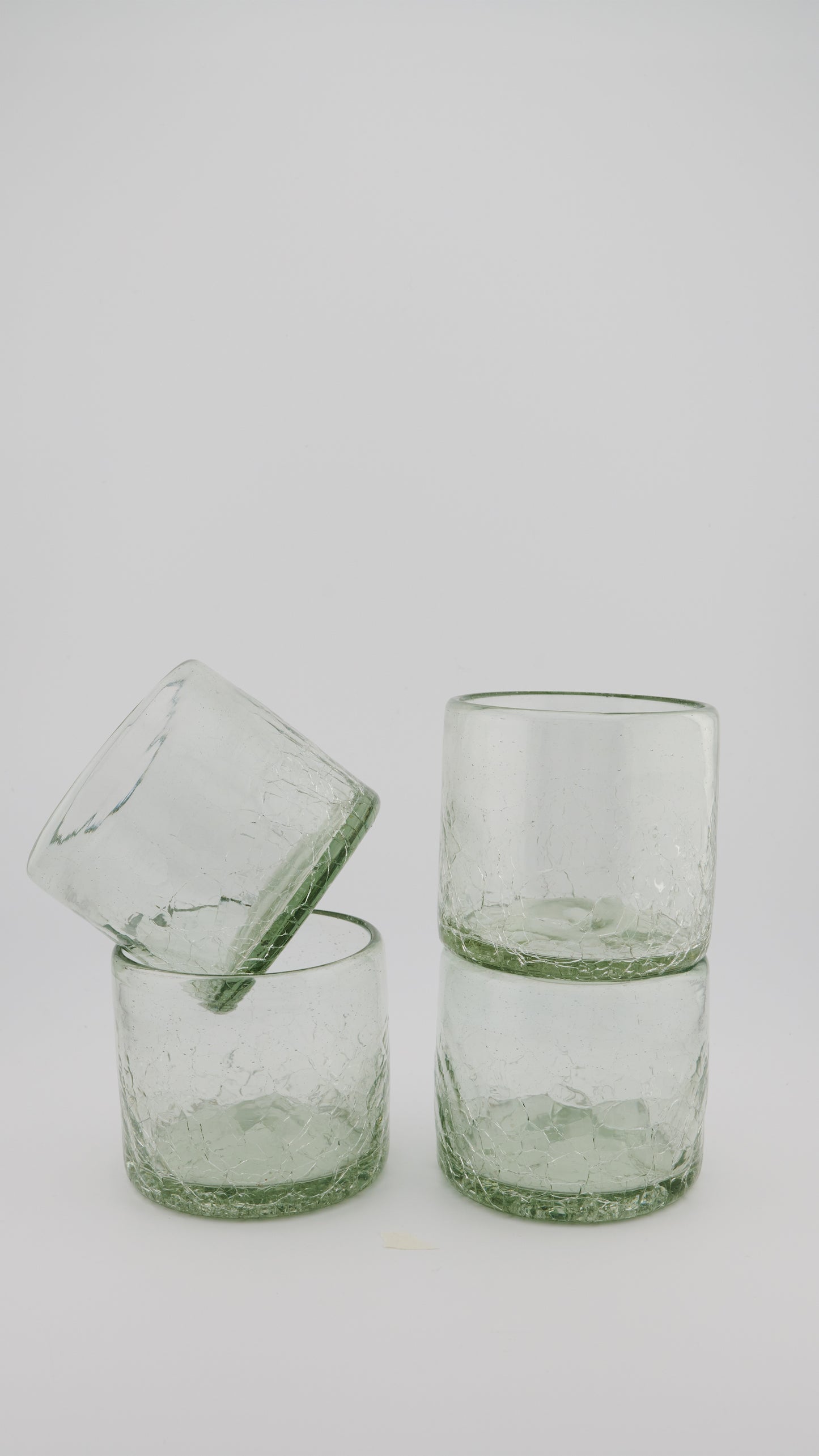 SET DE 4 - VASO CHICO CRAQUELADO