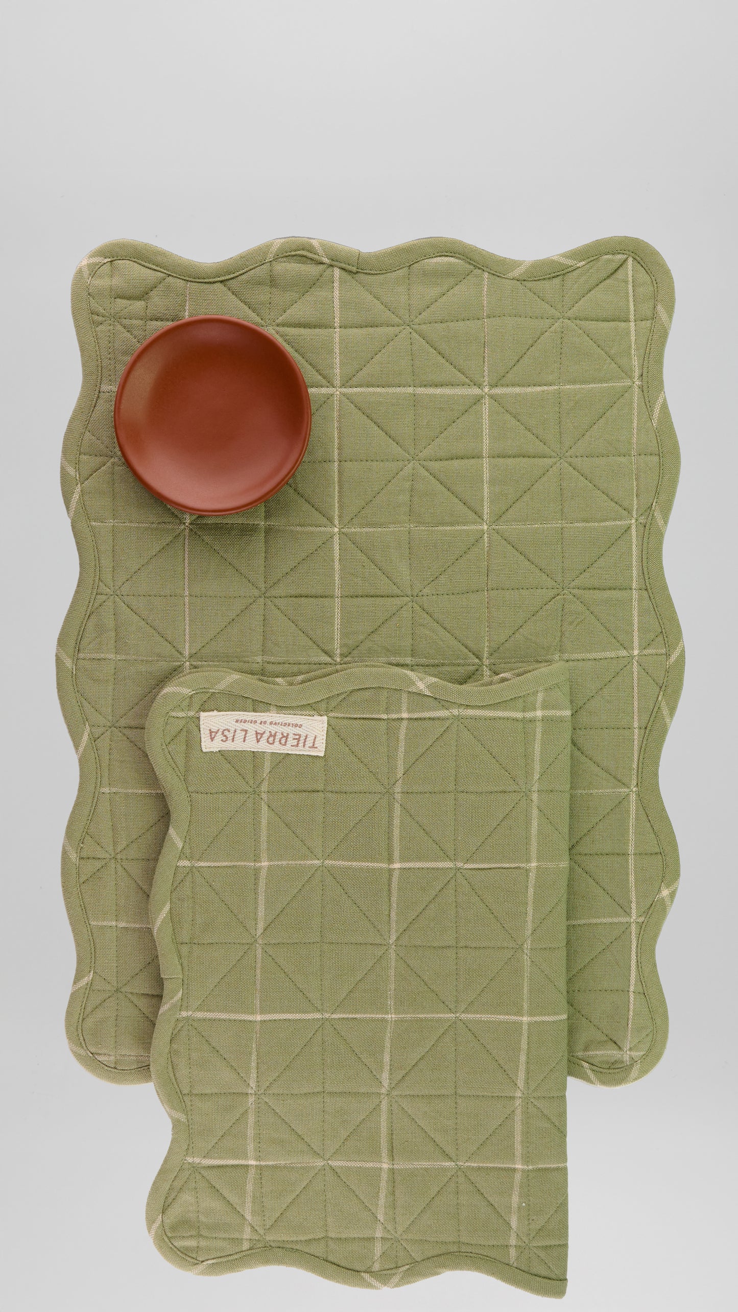 SET DE 2- INDIVIDUAL NUBE VERDE