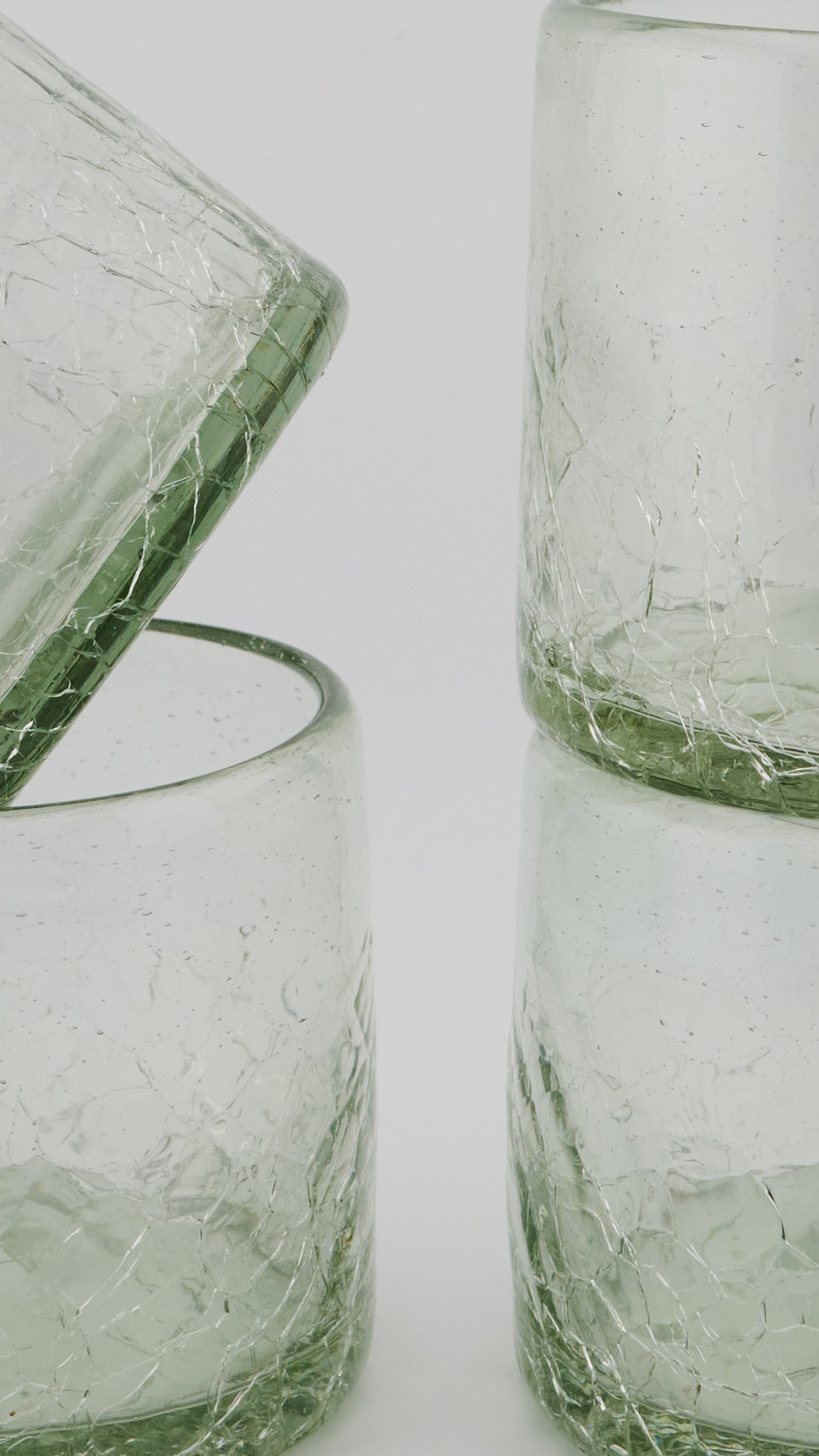 SET DE 4 - VASO CHICO CRAQUELADO