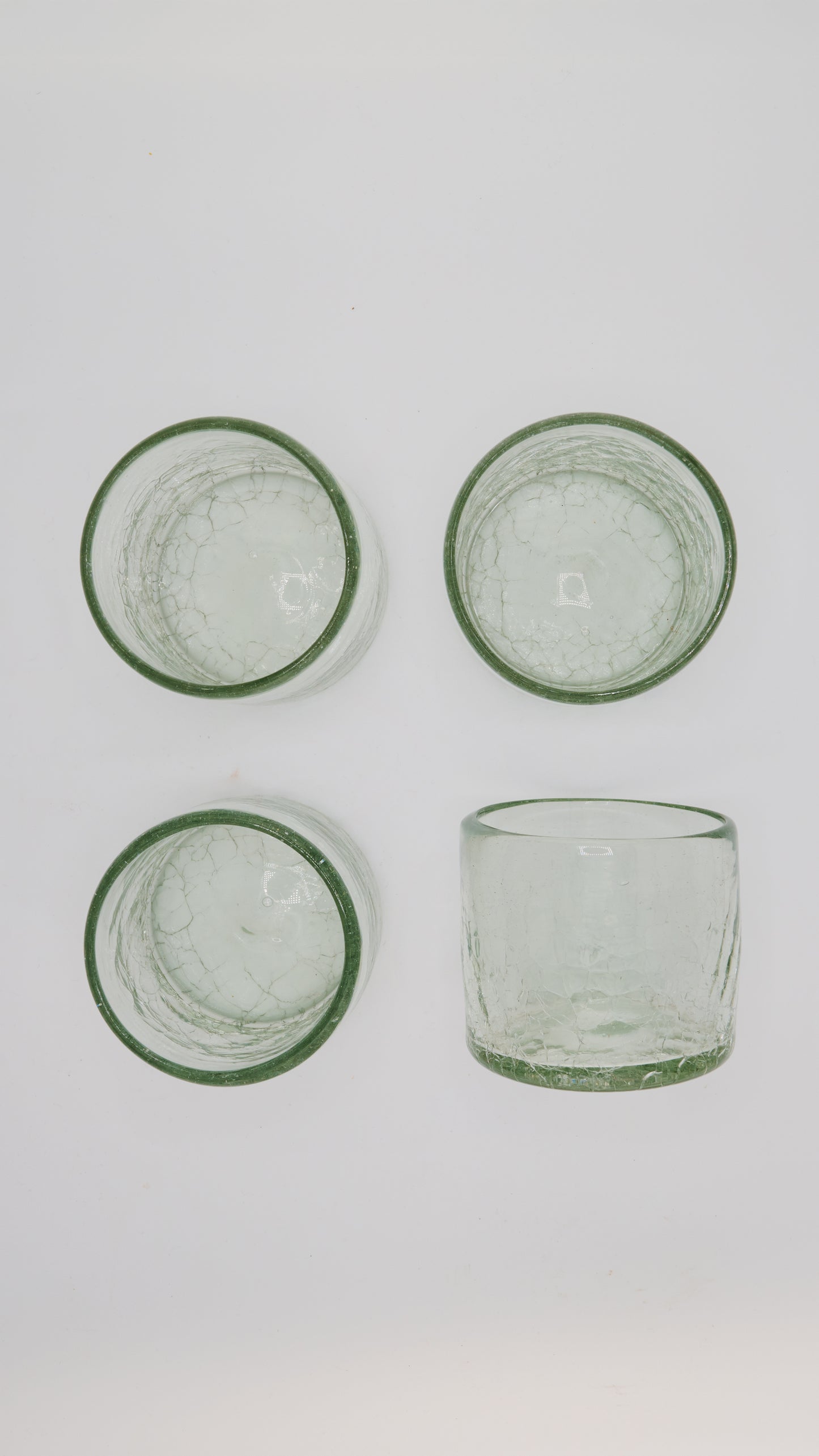 SET DE 4 - VASO CHICO CRAQUELADO