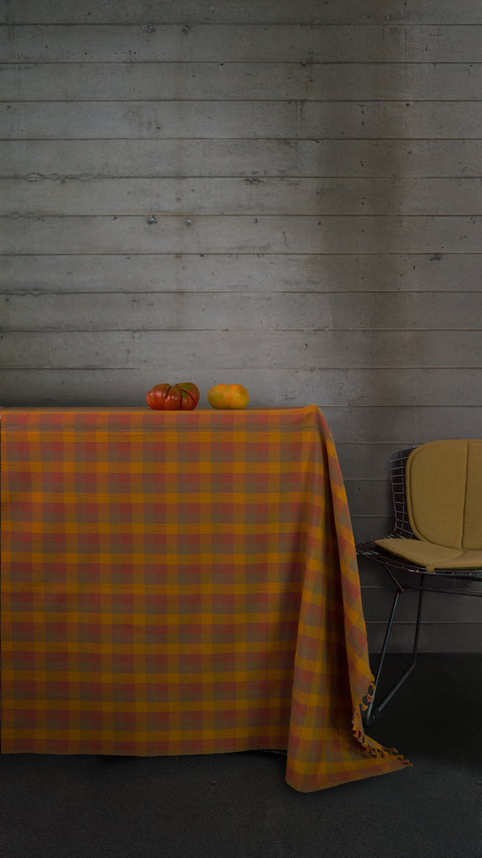 LARGE ORANGE TABLECLOTH