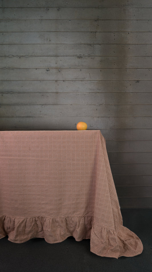 BEIGE FROZEN TABLECLOTH