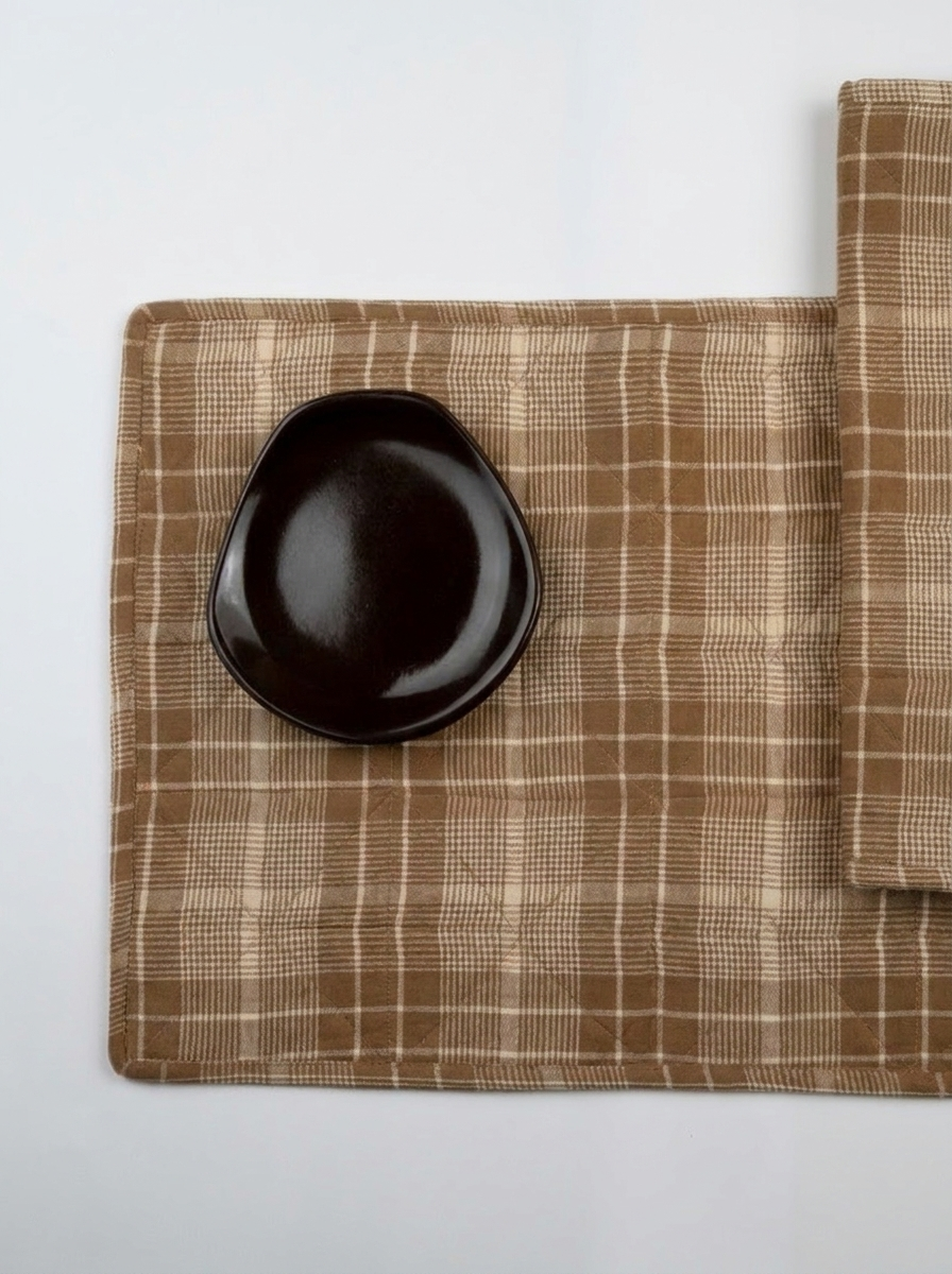 SET DE 2 - INDIVIDUAL RECTANGULAR TABACO