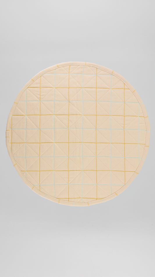 SET DE 2- INDIVIDUAL REDONDO CREMA