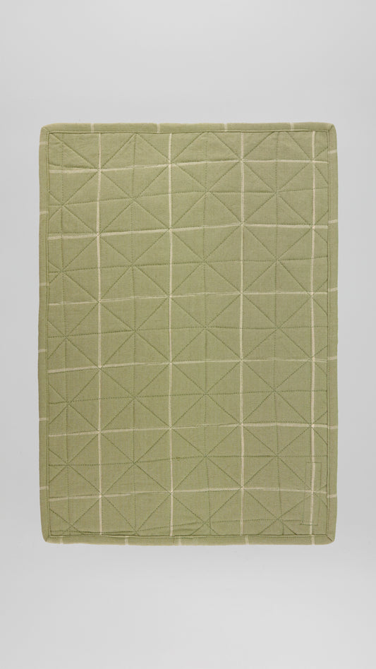 SET DE 2- INDIVIDUAL RECTANGULAR VERDE