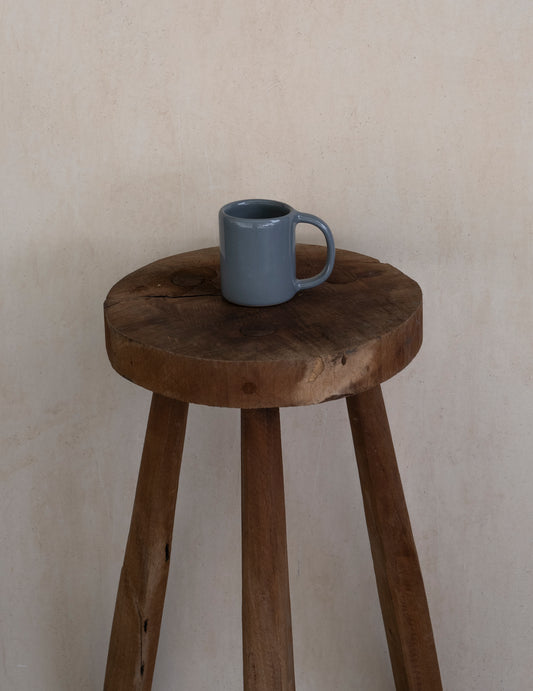Taza Late Gris Azulado  Brillante
