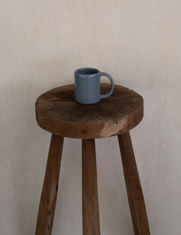 Taza Late Gris Azulado  Brillante